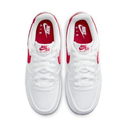 Tênis Nike Feminino Air Force 1 07 " Satin White Red " Branco/vermelho