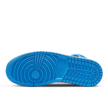 Tênis Nike Air Jordan 1 Mid University Blue Preto/azul