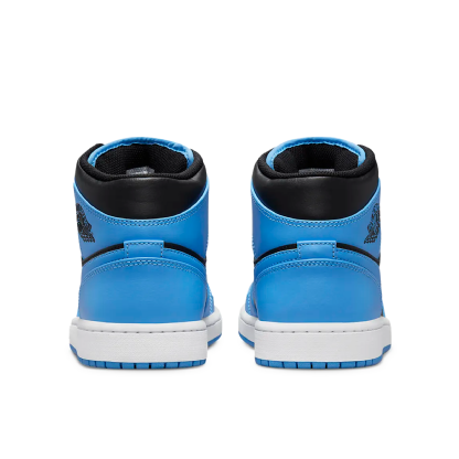Tênis Nike Air Jordan 1 Mid University Blue Preto/azul