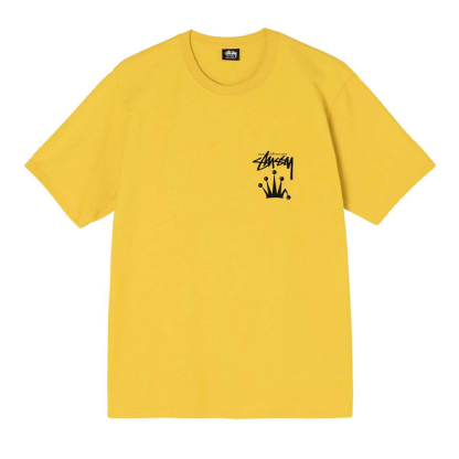 Camiseta Stussy Stock Crown Amarelo