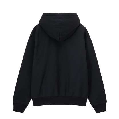 Moletom Aberto Stussy Stock Logo Zip Preto