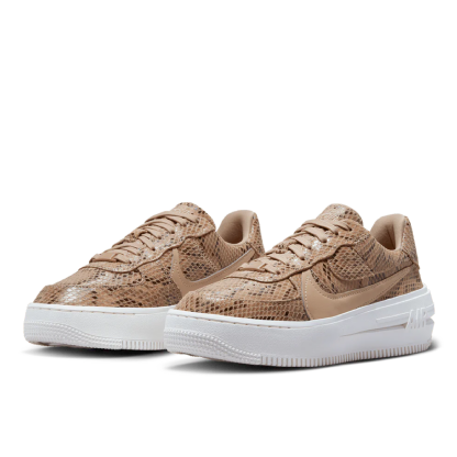 Tenis Nike Feminino Air Force 1 Plt.af.orm "snakeskin" Bege