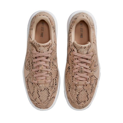 Tenis Nike Feminino Air Force 1 Plt.af.orm "snakeskin" Bege
