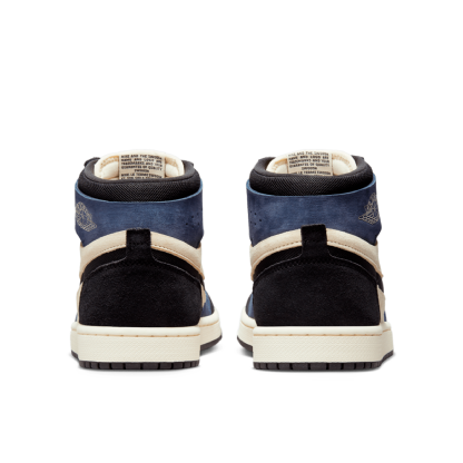 Tênis Nike Feminino Air Jordan 1 Zoom " Muslin Blackened " Preto/azul