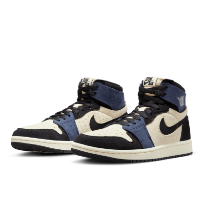 Tênis Nike Feminino Air Jordan 1 Zoom " Muslin Blackened " Preto/azul
