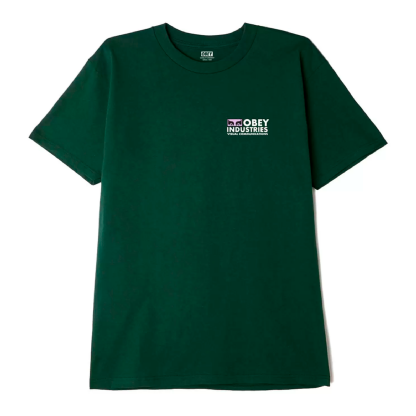 Camiseta Obey Visual Communications Verde Escuro
