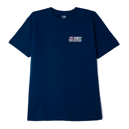 Camiseta Obey Visual Communications Azul Marinho