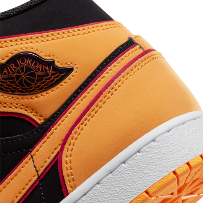 Tenis Nike Air Jordan 1 Mid Se "fat Tongue" Preto/laranja