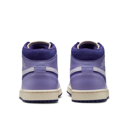 Tênis Feminino Nike Air Jordan 1 Mid Se "sky Purple" Branco/lilás