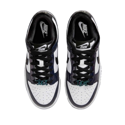 Tênis Nike Feminino Dunk Low Se "just Do It - Iridescent" Branco/azul