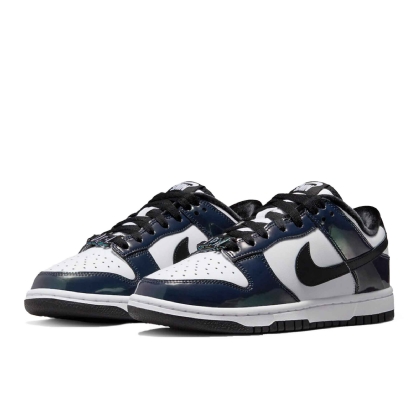 Tênis Nike Feminino Dunk Low Se "just Do It - Iridescent" Branco/azul