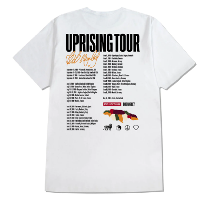 Camiseta Primitive X Bob Marley Uprising Branco