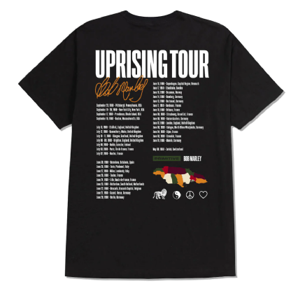 Camiseta Primitive X Bob Marley Uprising Preto
