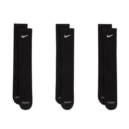Meia Nike X Stussy Cushioned Crew ( 3 Pares ) Preto