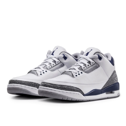 Tênis Nike Air Jordan 3 Retro " Midnight Navy " Branco