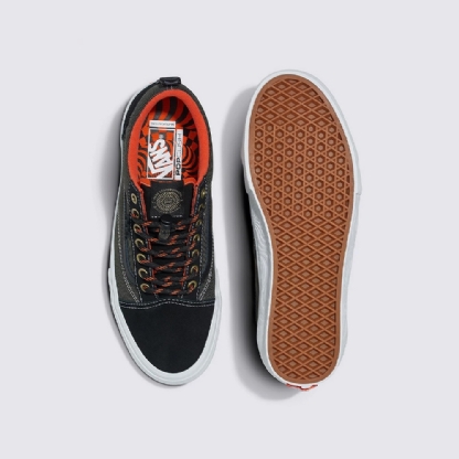 Tênis Vans Skate Old Skool X Spitfire Preto/laranja