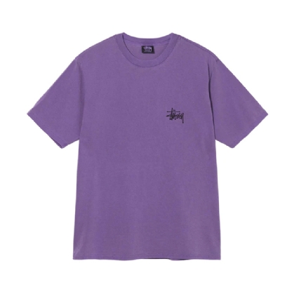 Camiseta Stussy Skull Wings Pig. Dyed Roxo