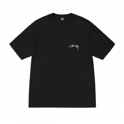 Camiseta Stussy Pig. Dyed Preto