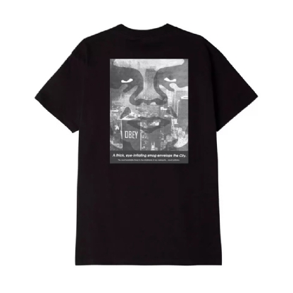 Camiseta Obey Nyc Smog Preto