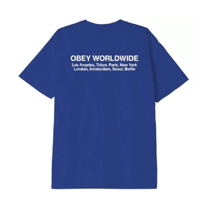 Camiseta Obey Worldwide Cities Azul