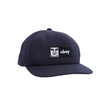 Boné Obey Case 6 Panel Classic Azul Marinho