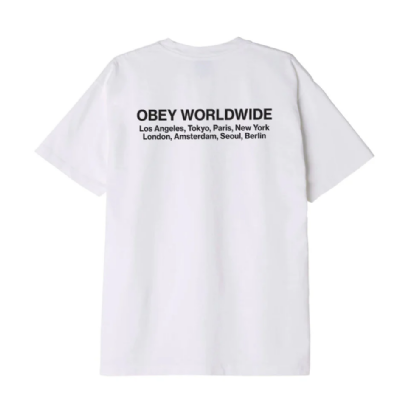 Camiseta Obey Worldwide Cities Branco