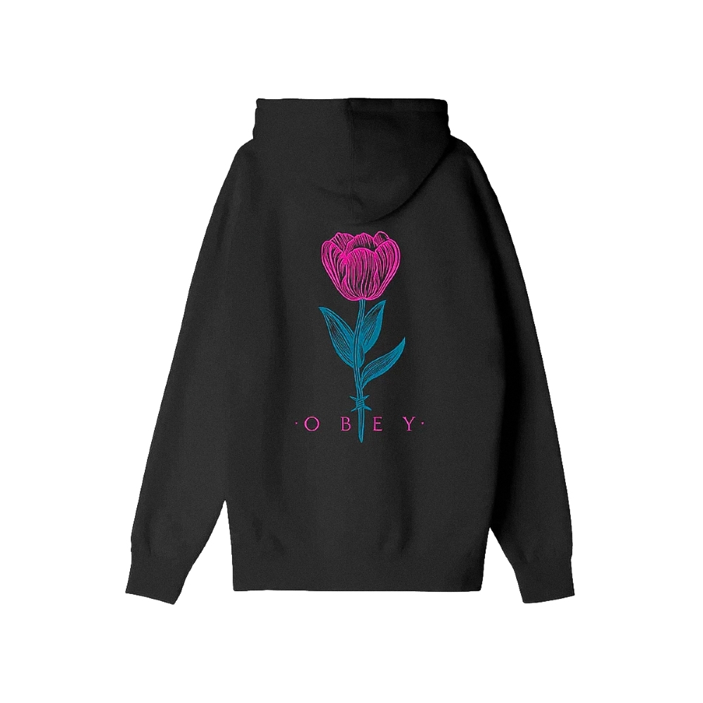 Moletom Obey Barbwire Flower Preto