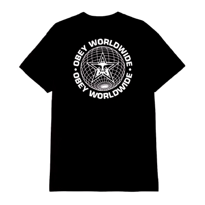 Camiseta Obey Worldwide Globe Preto