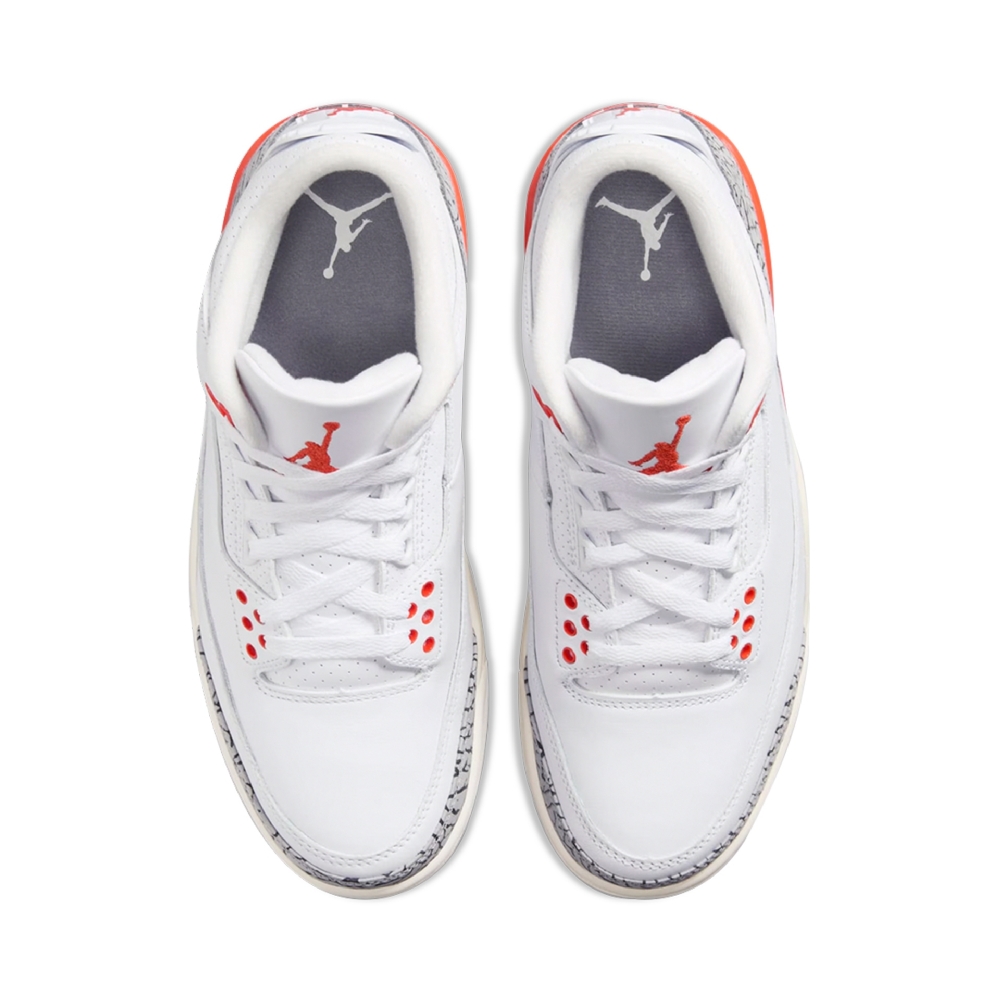 Tênis Nike Feminino Air Jordan 3 Retro Branco/laranja