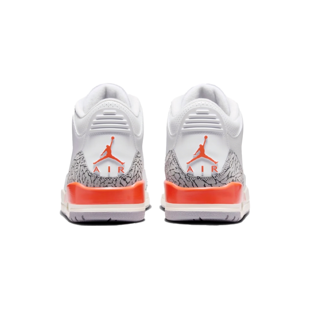 Tênis Nike Feminino Air Jordan 3 Retro Branco/laranja