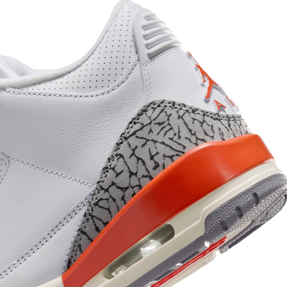 Tênis Nike Feminino Air Jordan 3 Retro Branco/laranja
