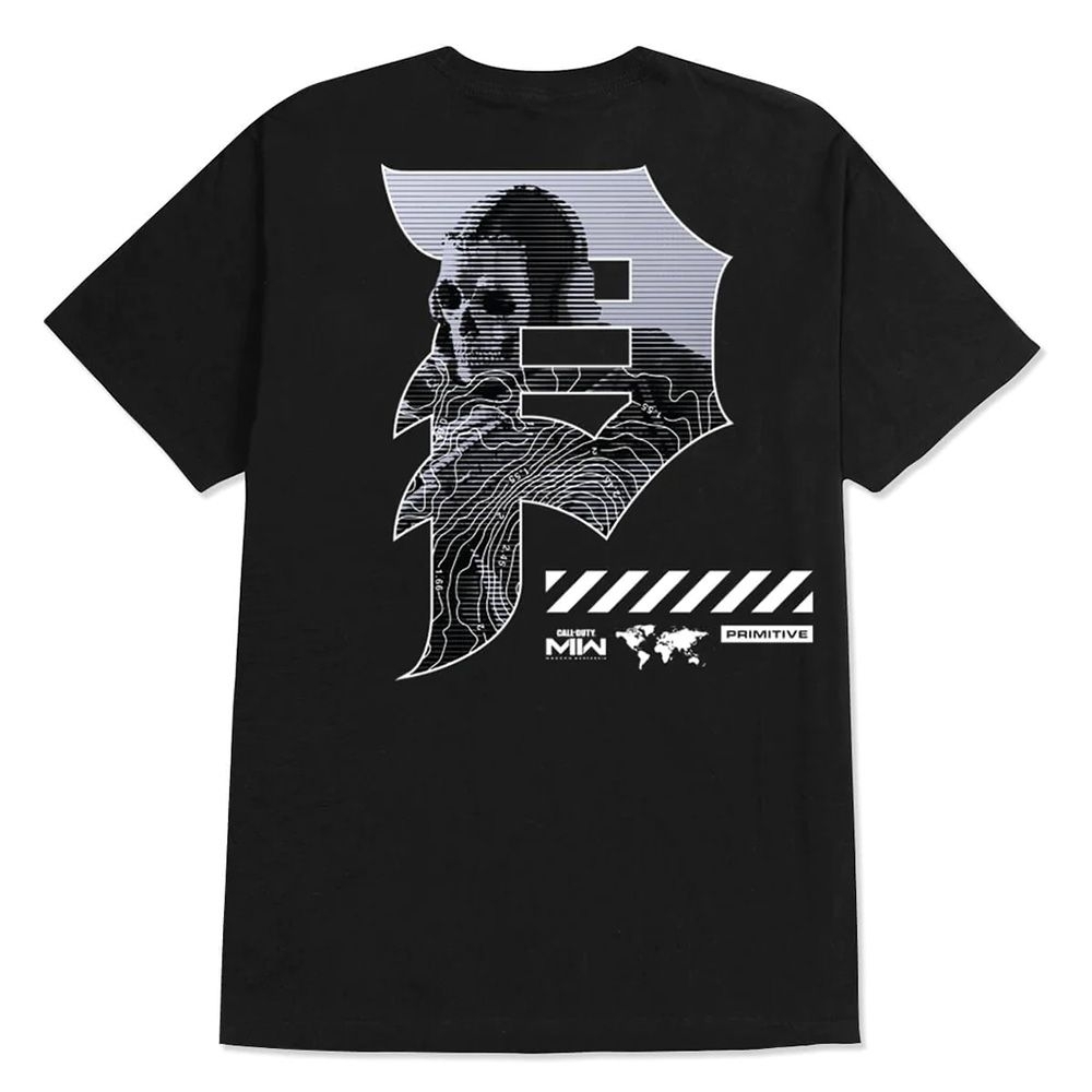 Camiseta Primitive X Call Of Duty "mapping Dirty" Preto