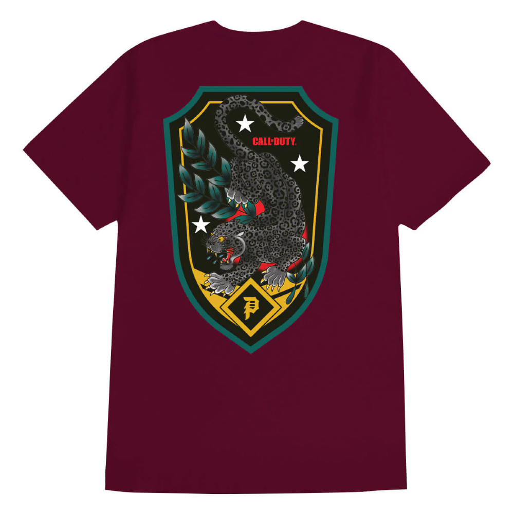 Camiseta Primitive X Call Of Duty "black Jaguar" Vinho