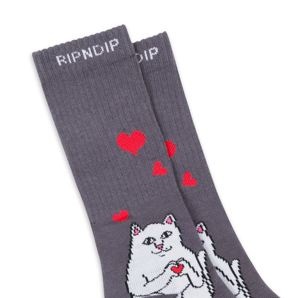 Meia Ripndip Love Socks Cinza