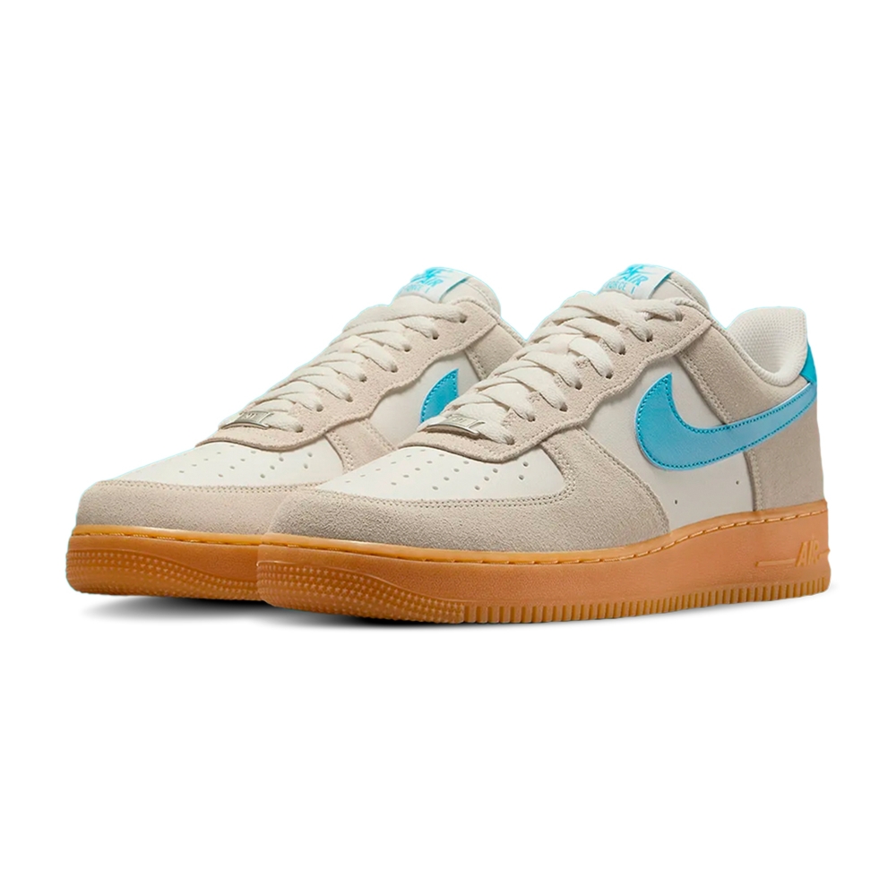 Tênis Nike Air Force 1 Low "phantom/blue/gum/yellow" Bege/azul