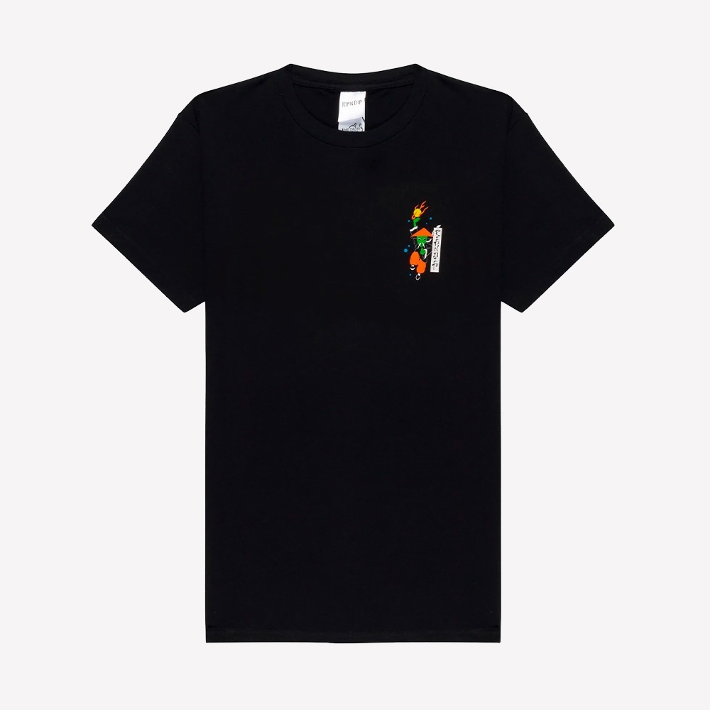 【完売品 XL】Rip Stretch Sleeve Mesh PO Camiseta Ripndip Grabs Tee Preta - Estilo Urbano com Design