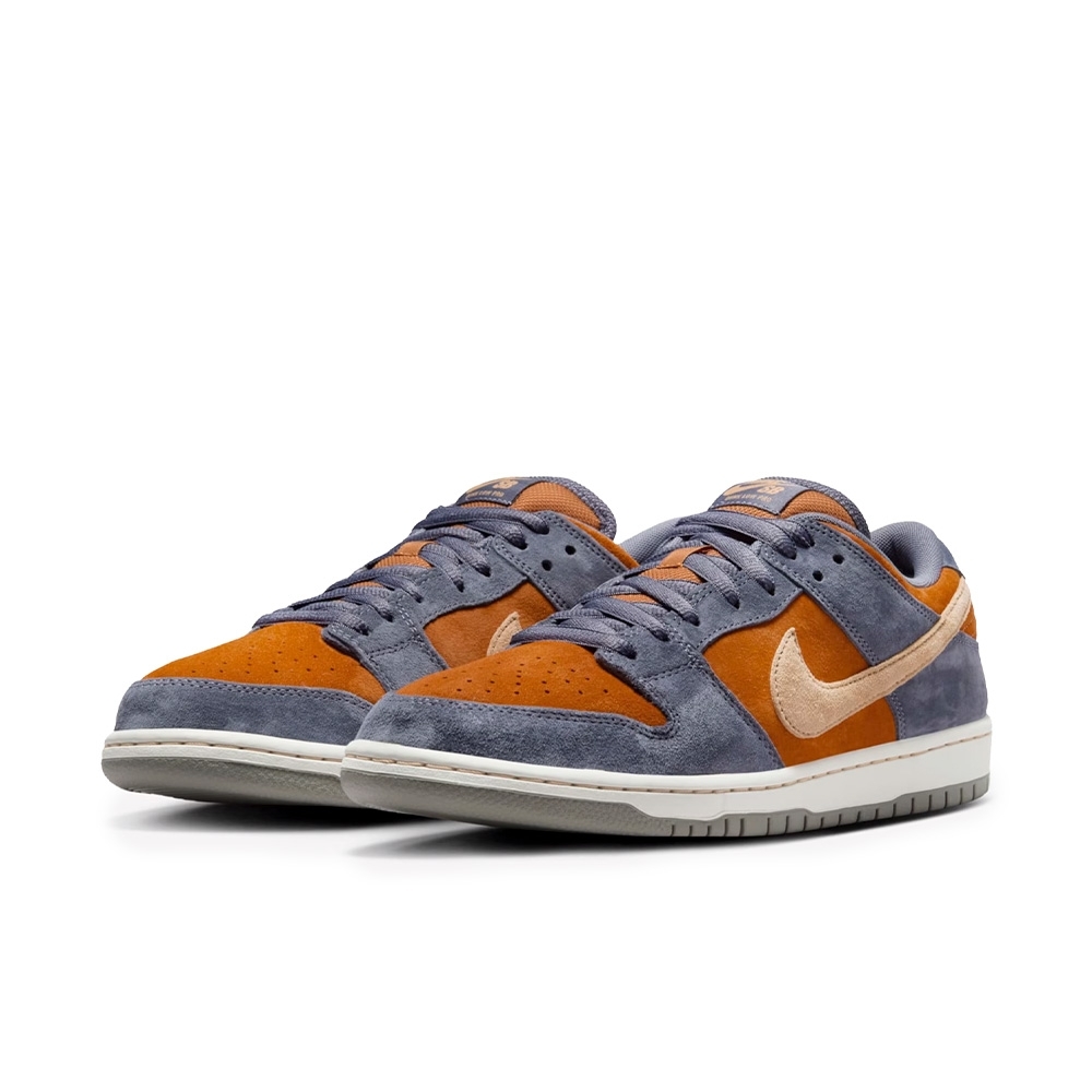 Tenis Nike Sb Dunk Low Pro "light Carbon And Monarch" Cinza/laranja