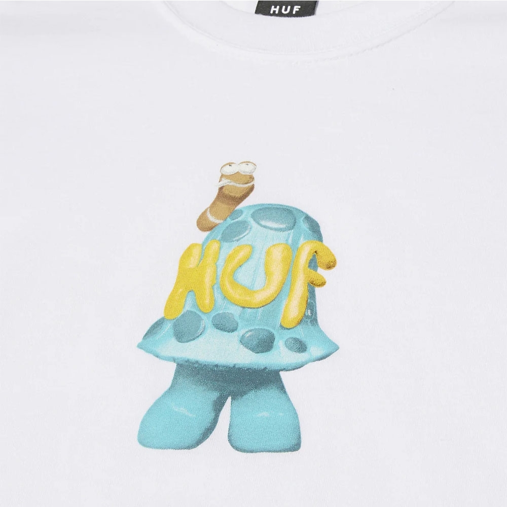 スケートボード MIND JOURNEY SWEATER / HUF MUSHROOM Camiseta Huf Shroomery Branco