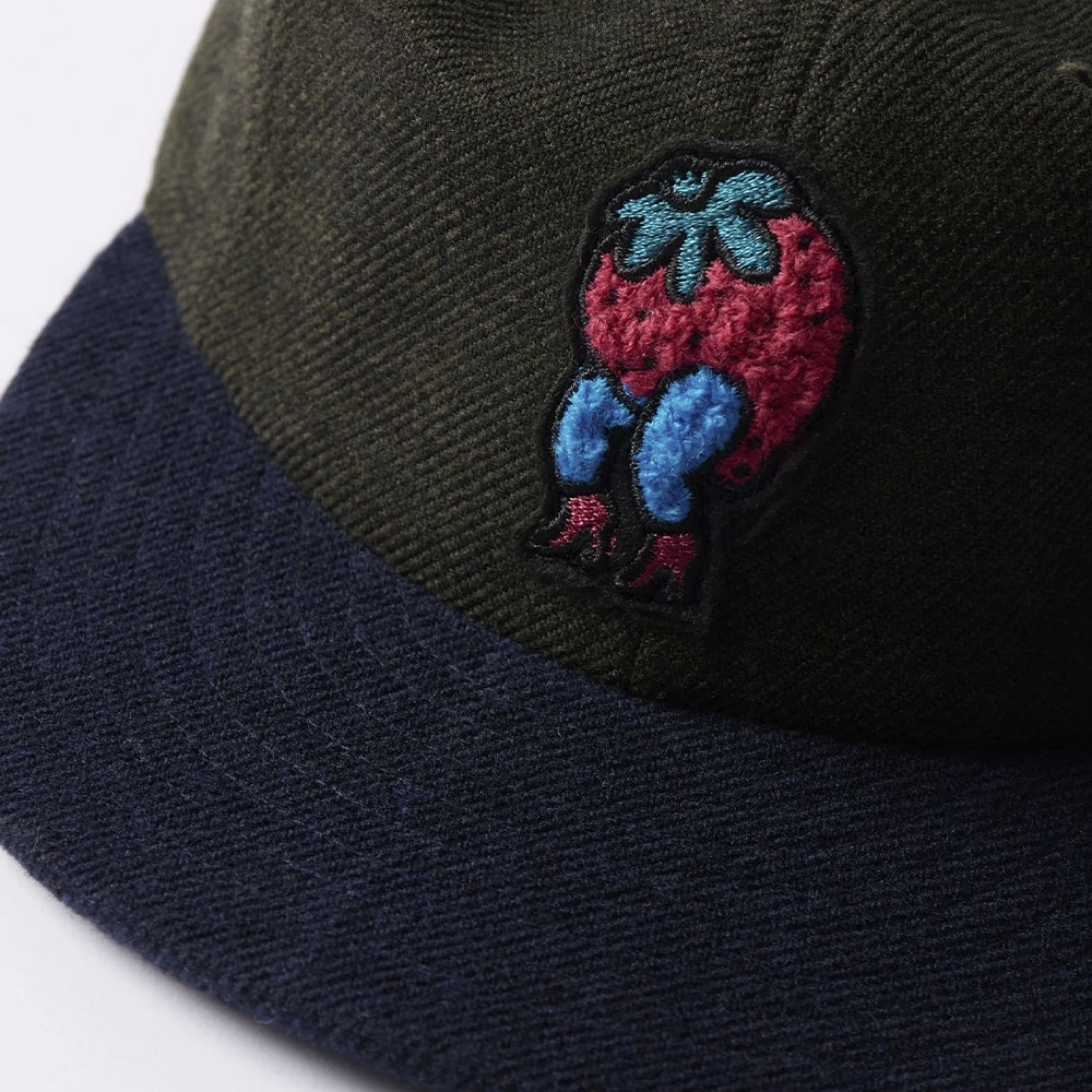 Boné Parra Stupid Strawberry 6 Panel Verde Escuro