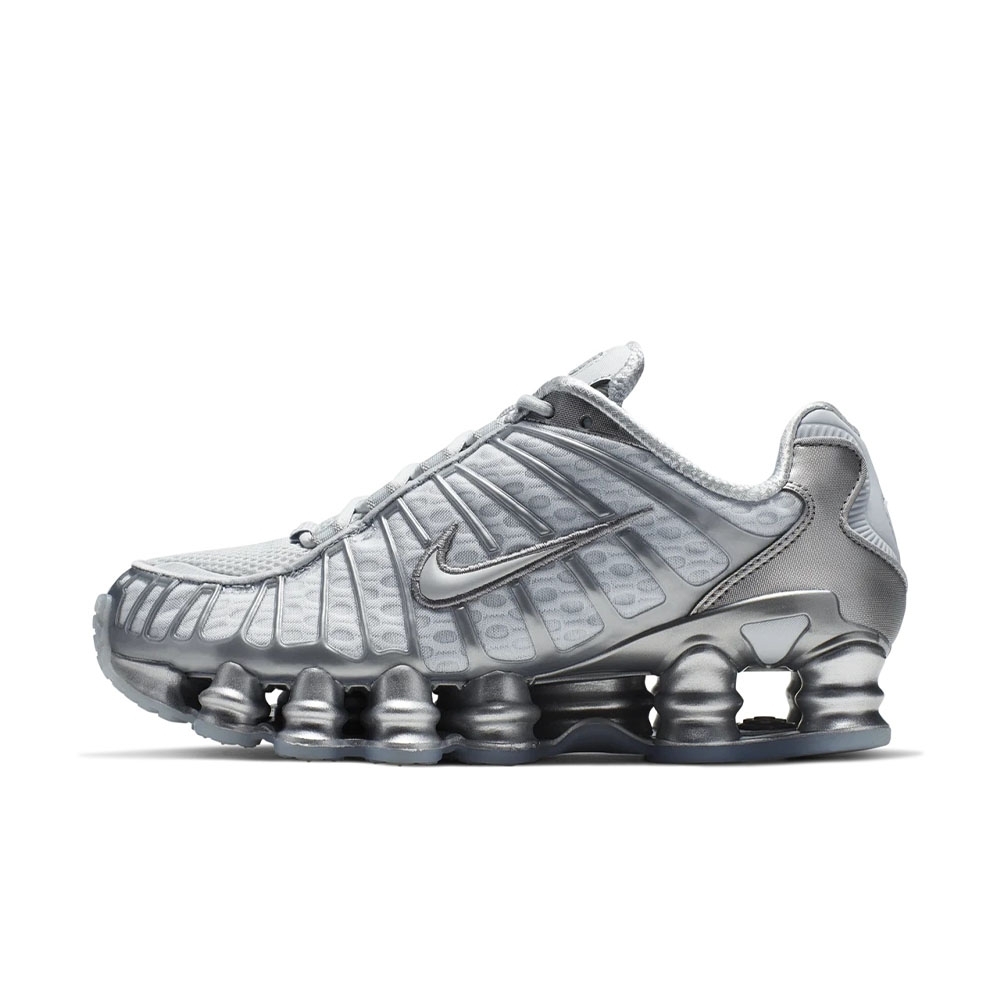 新品 NIKE SHOX TL Platinum and Silver 24.5 Tenis Nike Shox Tl 