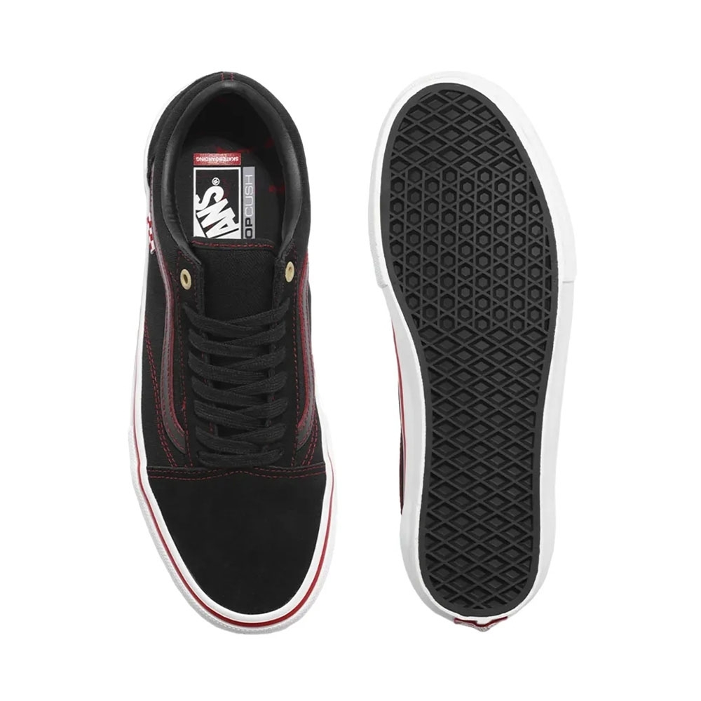Tênis Vans Skate Old Skool Vi Kakinho Preto/vermelho