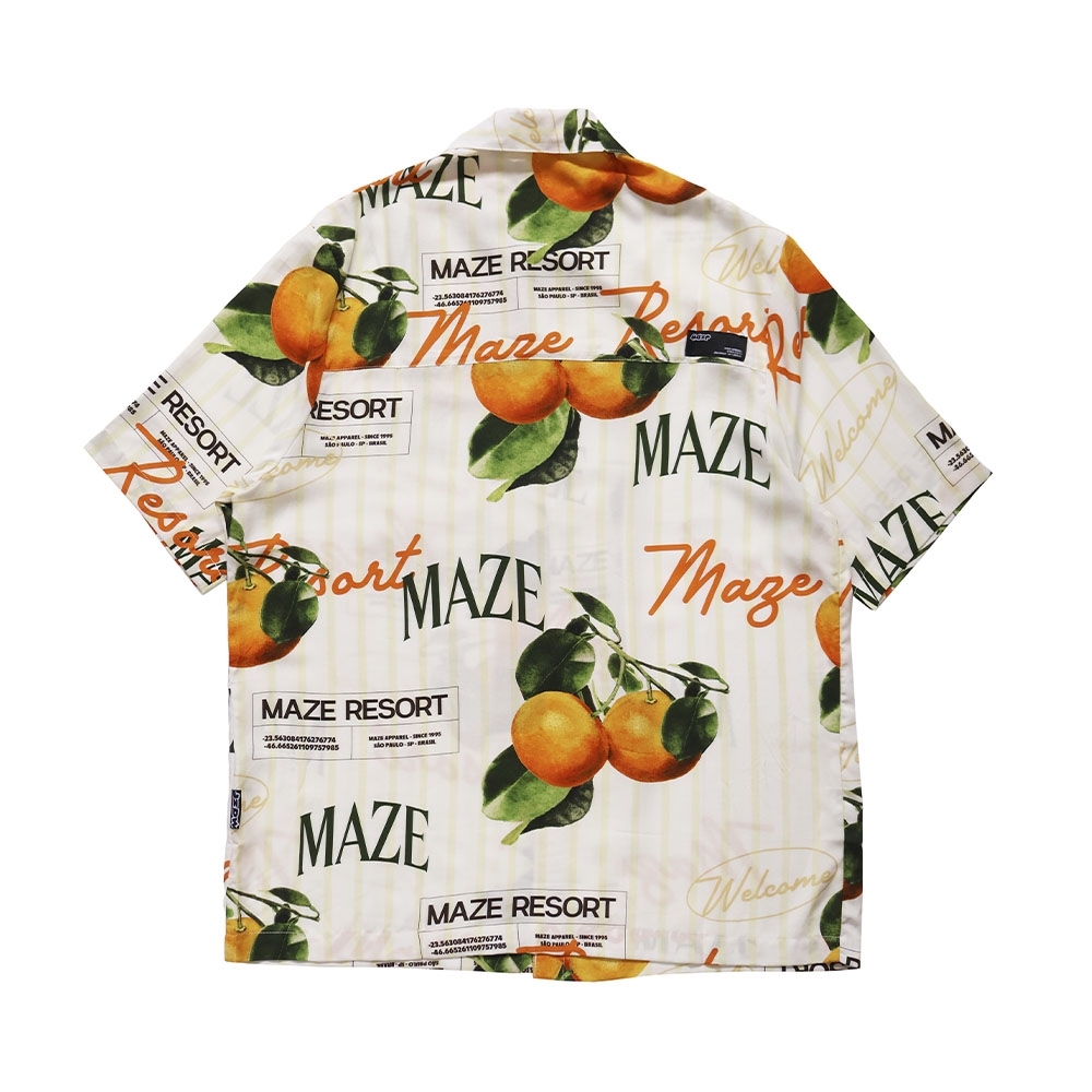 Camisa Maze Full Print Branco