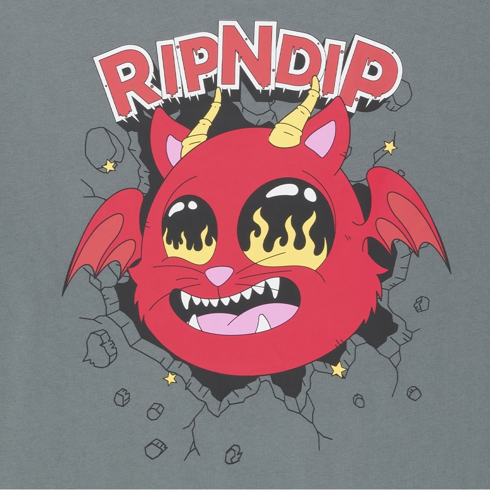 Camiset Ripndip Devil Monster Cinza