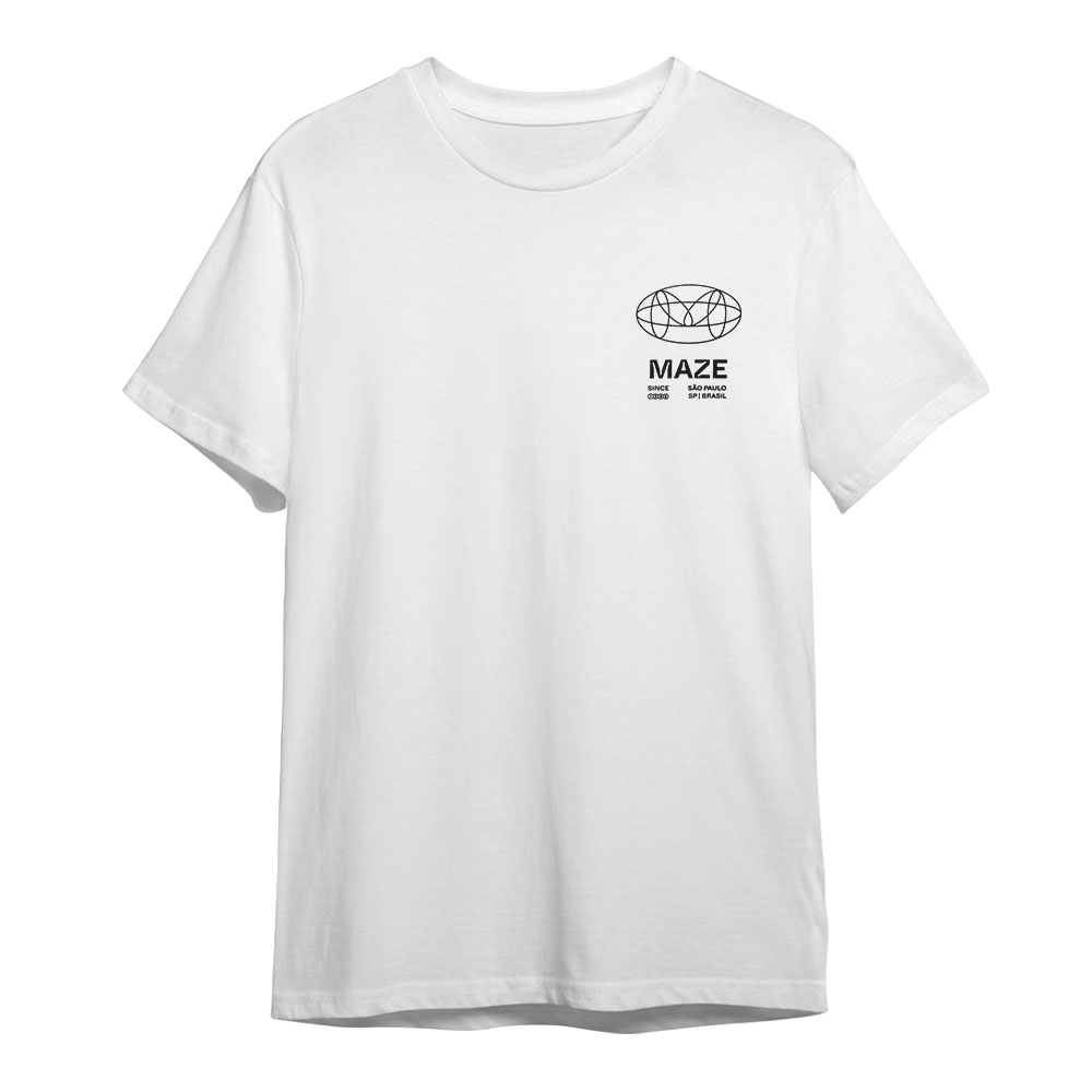 Camiseta Maze Lines Branco