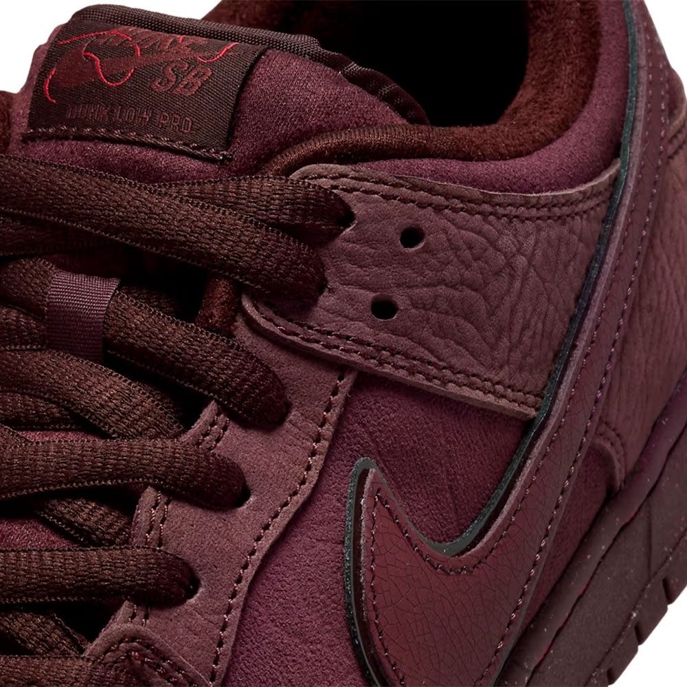 Tênis Nike Dunk Sb Low " City Of Love " Vinho