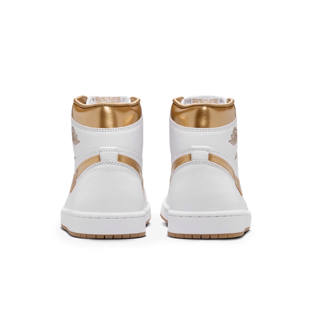 Tênis Feminino Nike Air Jordan 1 High " Metalic Gold " Branco/dourado