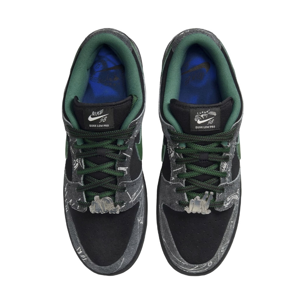 Tênis Nike Sb Dunk Low Pro X There Skateboards Cinza/verde