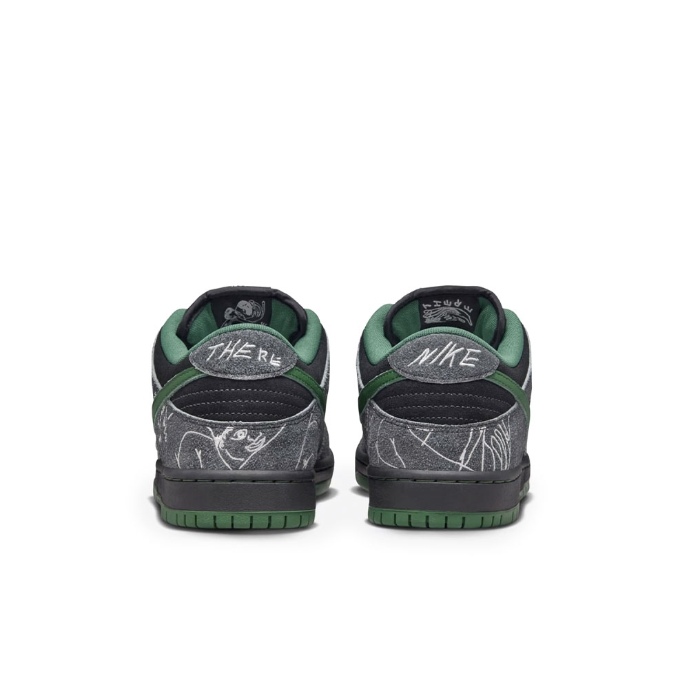 Tênis Nike Sb Dunk Low Pro X There Skateboards Cinza/verde