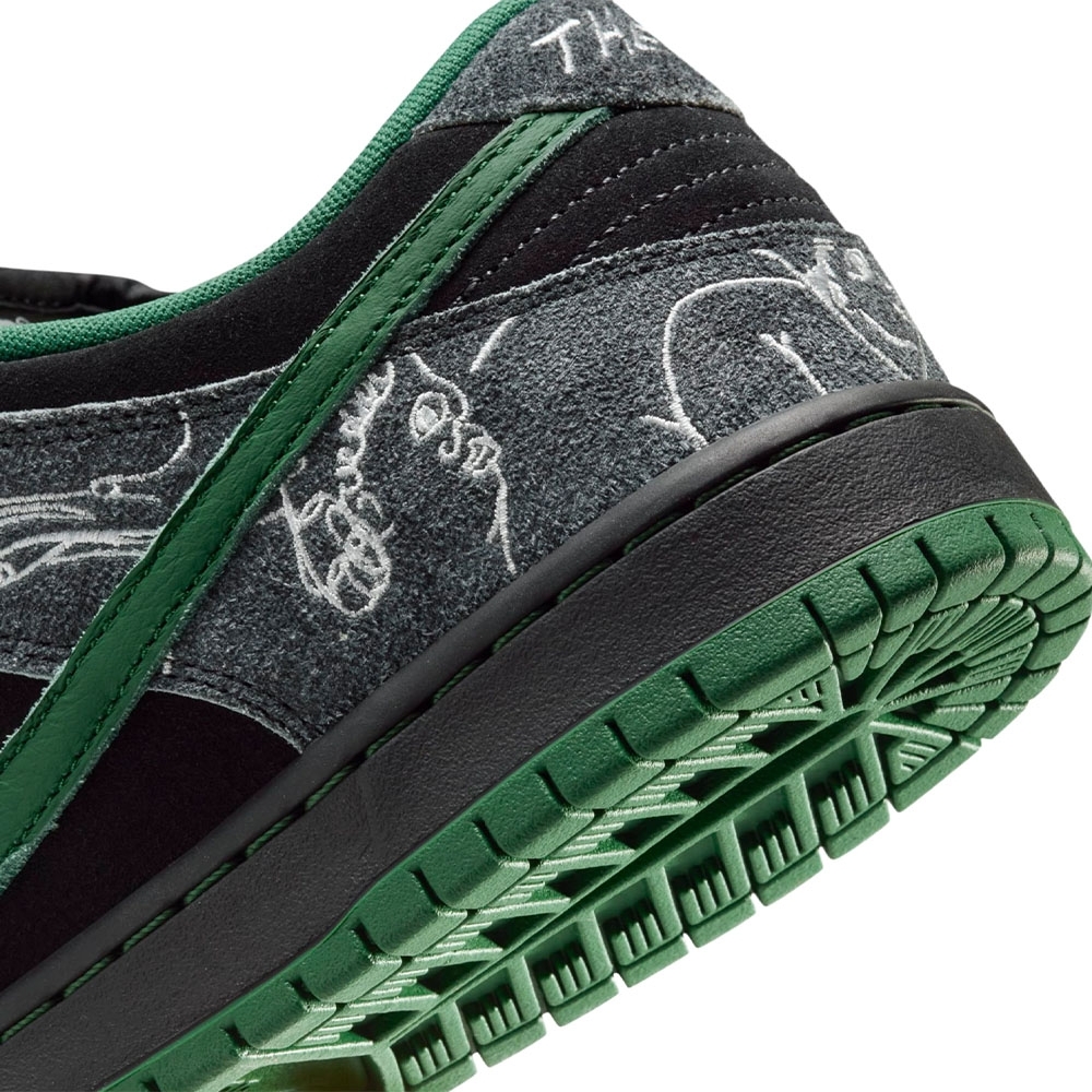 Tênis Nike Sb Dunk Low Pro X There Skateboards Cinza/verde