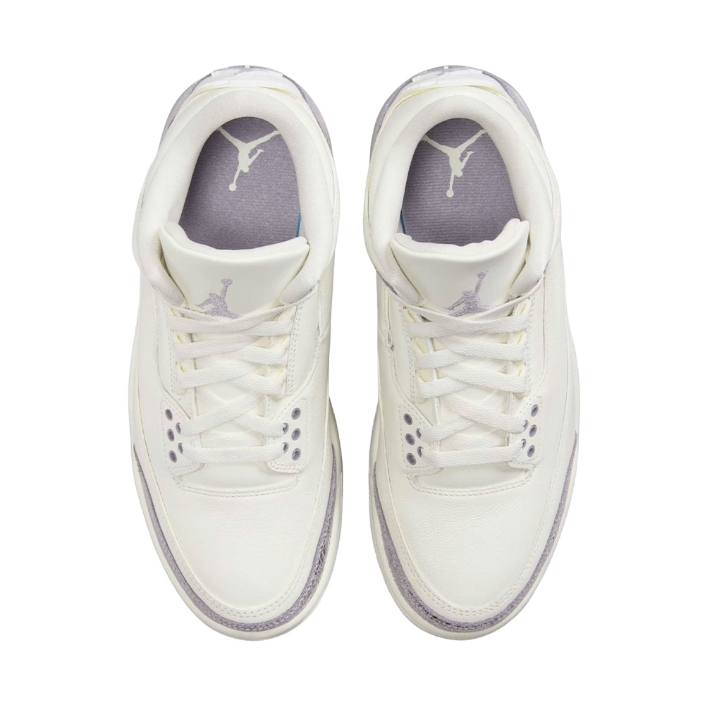 Tenis Nike Air Jordan 3 Sail And Cement Grey Branco/roxo